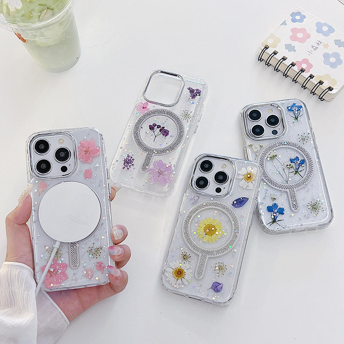 Flower Dıamond Magsafe Case 